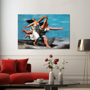 Zwei Frauen am Strand rennend - Picasso