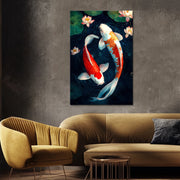 Twee koi karper vissen