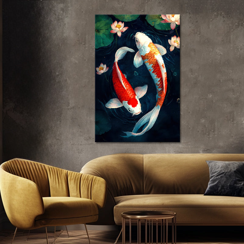 Twee koi karper vissen