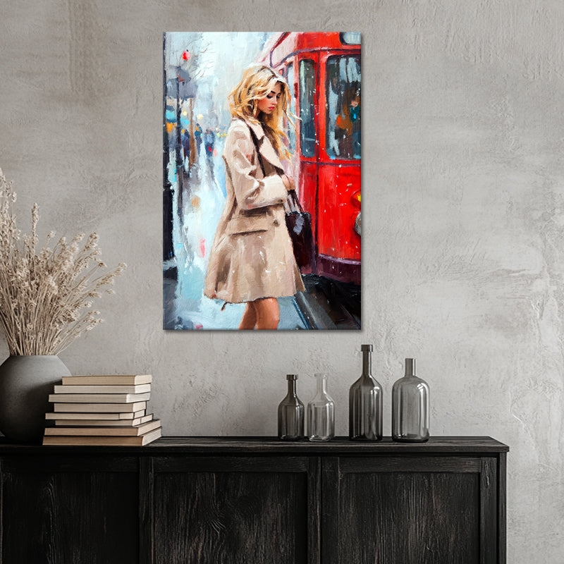 Frau in einem Mantel