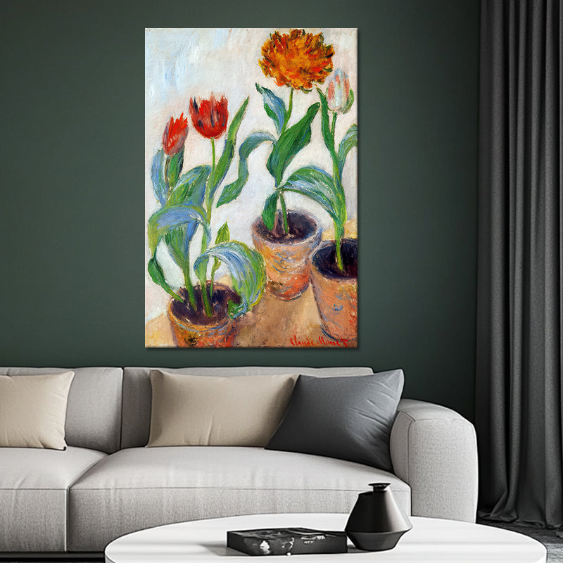 Three Pots of Tulips - Monet