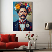 Vrouw met vissen schilderij III