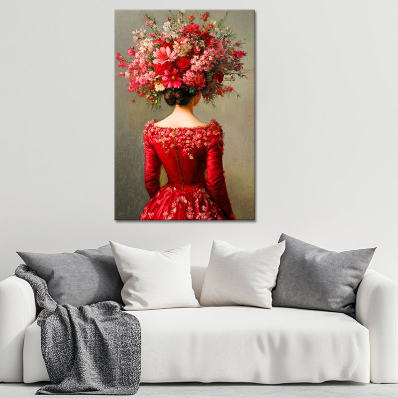 Vrouw met bloemen in het haar III