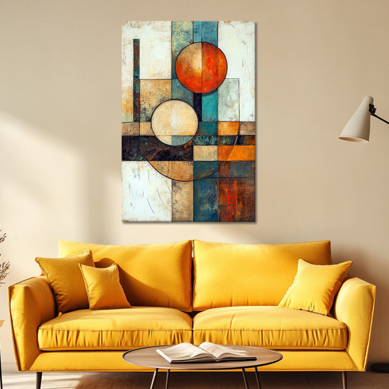 Abstract line schilderij