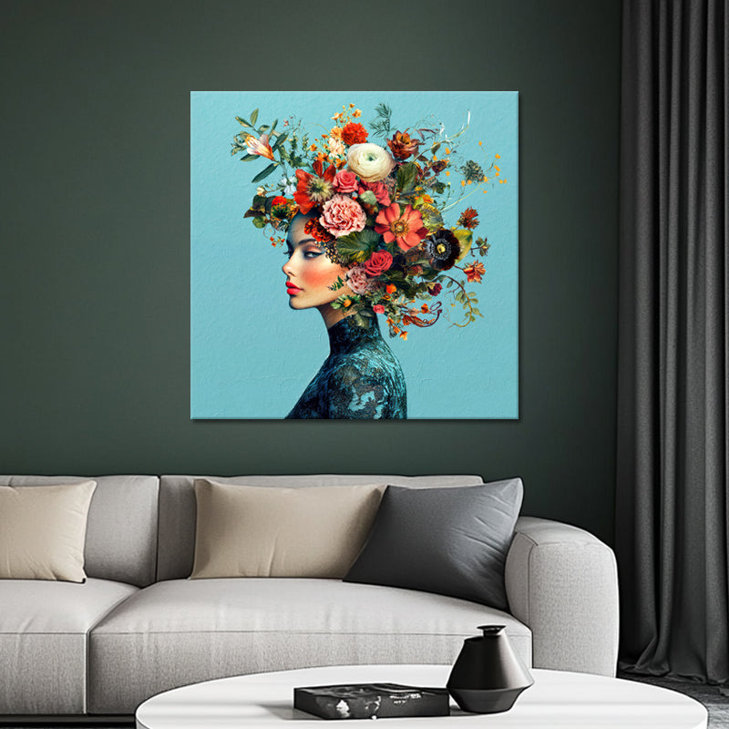 Vrouw met bloemen in het haar II