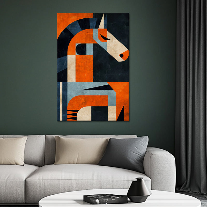 Paard in kubisme art