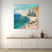 The Beach and the Falaise d’Amont - Monet
