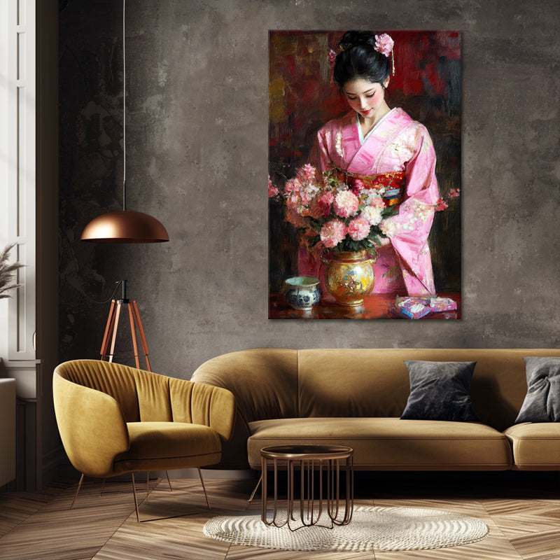 Aziatische vrouw in kimono