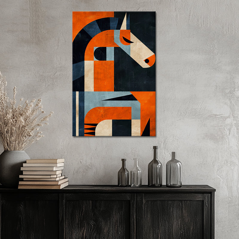 Paard in kubisme art
