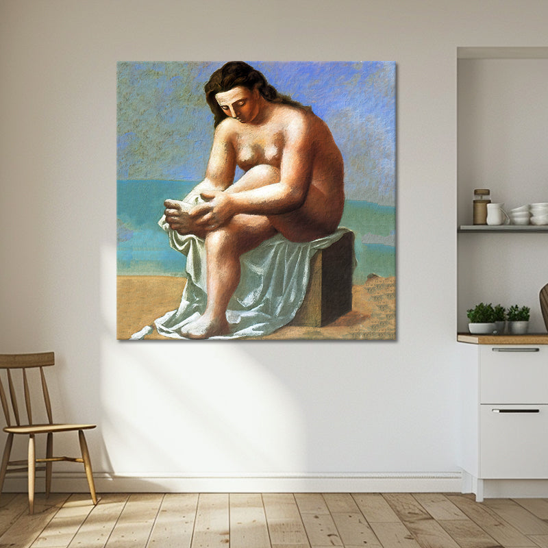 Akt, sich den Fuß abtrocknend - Picasso