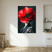 Dame mit Klatschmohn I