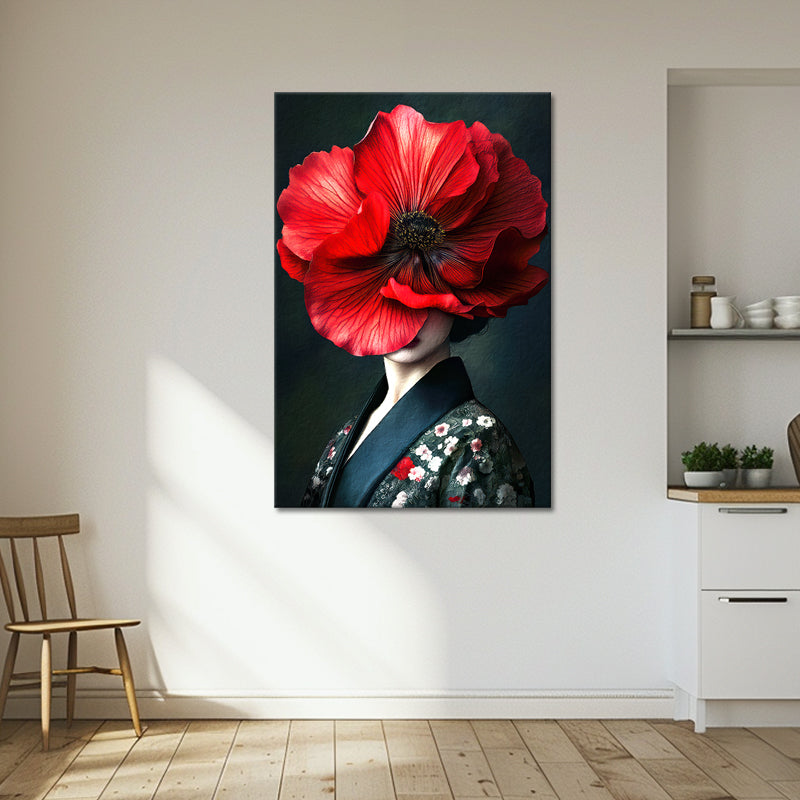 Dame mit Klatschmohn I