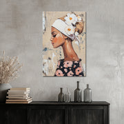 Mooie vrouw met bloemen IV