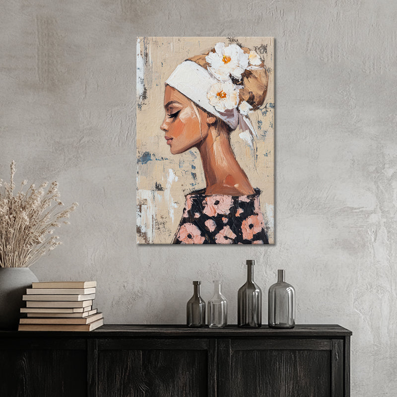 Mooie vrouw met bloemen IV