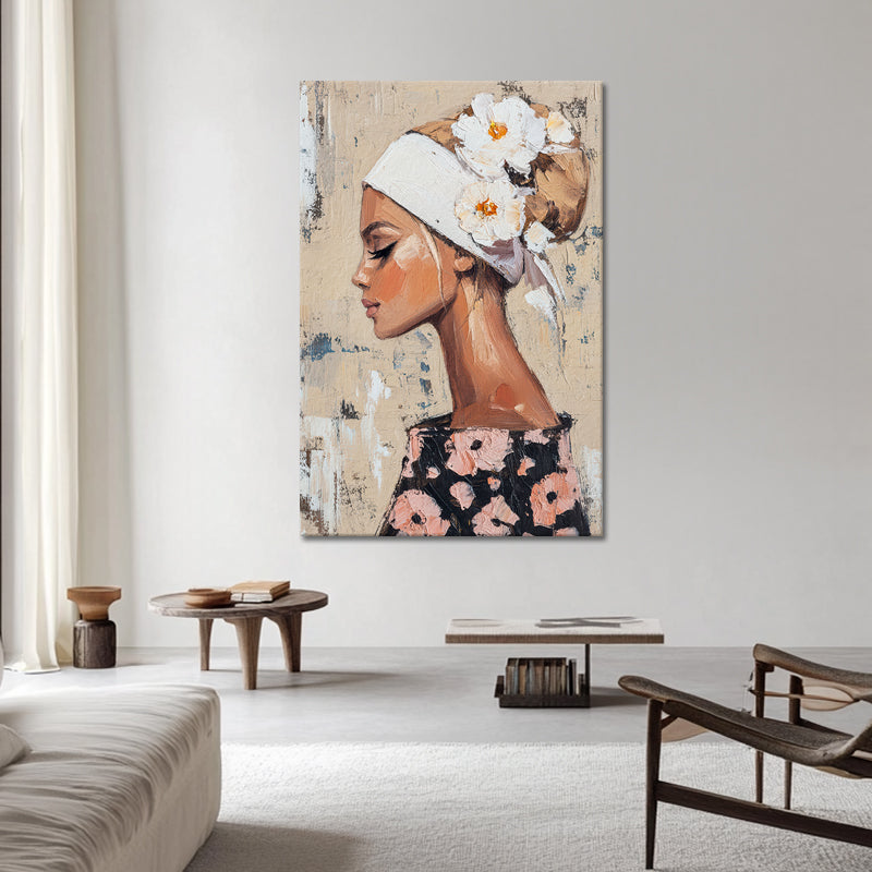 Mooie vrouw met bloemen IV