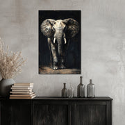 Olifant in zwart