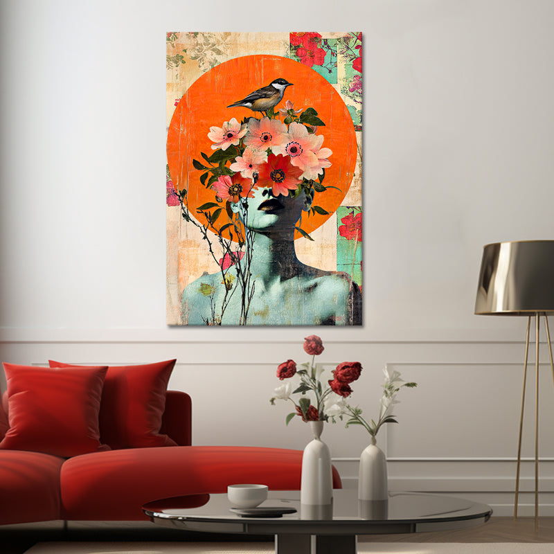 Dame mit Blumen