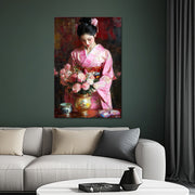 Aziatische vrouw in kimono