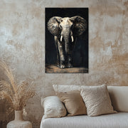 Olifant in zwart