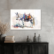 Aquarel Schilderij Ezel