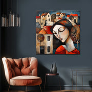 Frau und Stadt