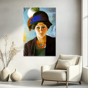 Portrait de la femme de l'artiste avec un chapeau - August Macke
