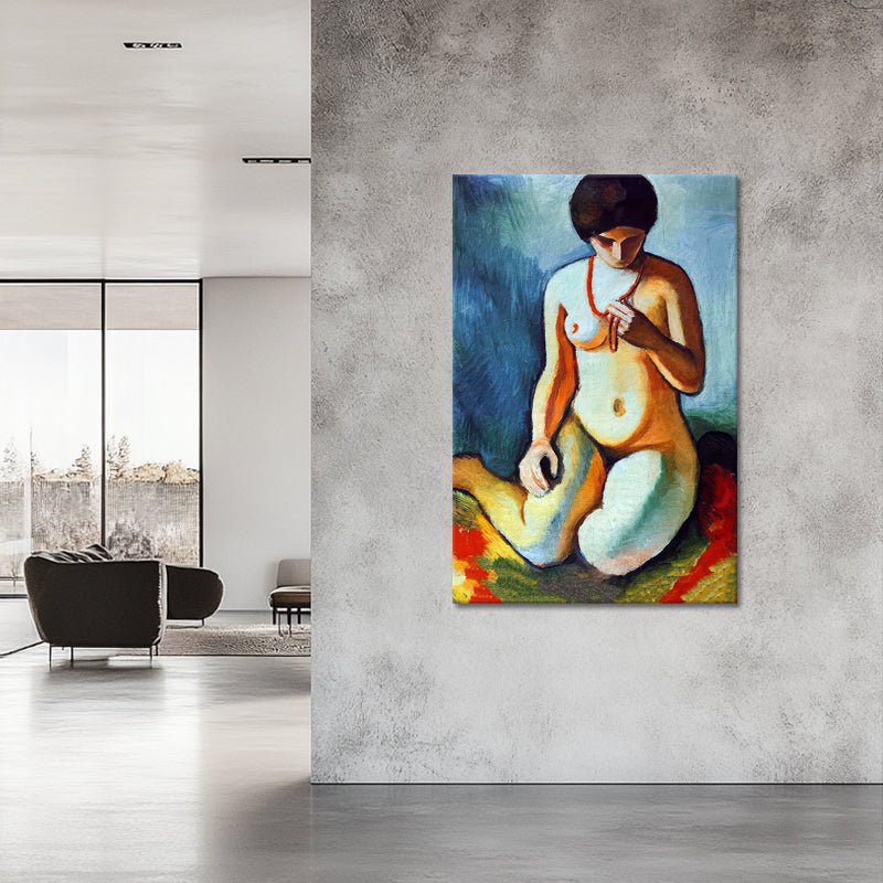Naakt met Koraalketting - August Macke