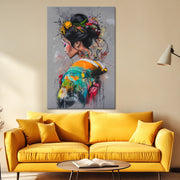 Japanische Geisha-Graffiti-Kunst