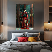 Japanische Frau im Kimono