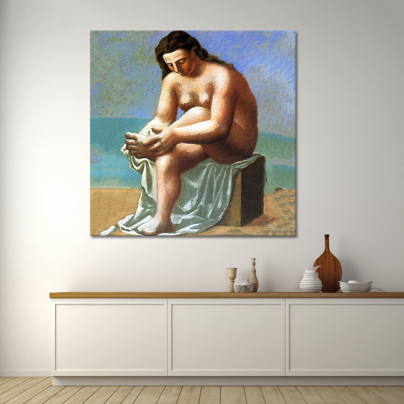 Akt, sich den Fuß abtrocknend - Picasso