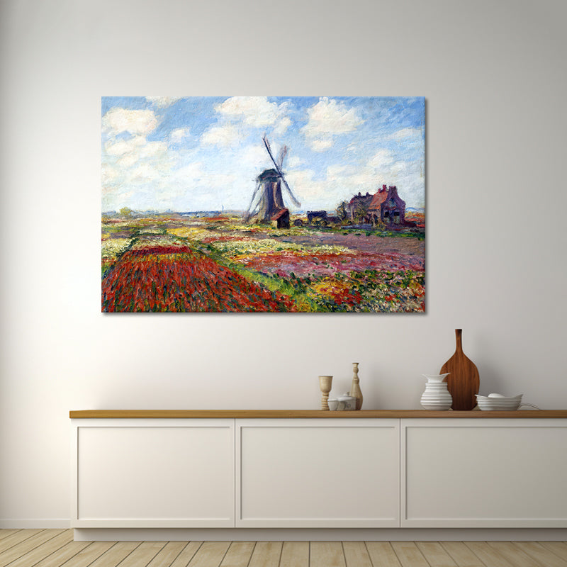Fields of Tulip With The Rijnsburg Windmill - Monet