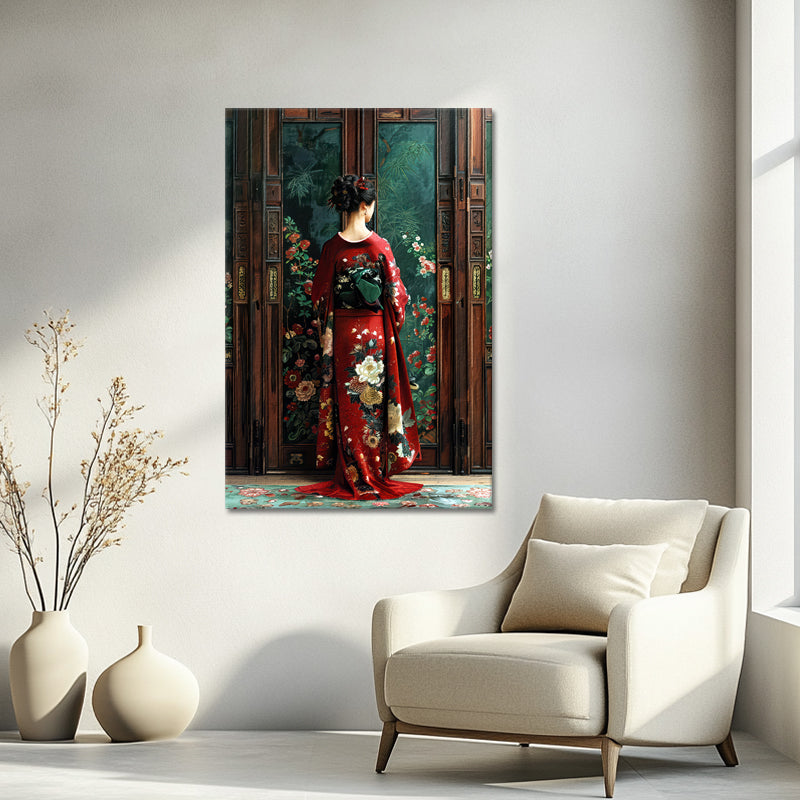 Japanische Frau im Kimono