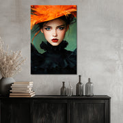 Frau mit orangem Hut VII