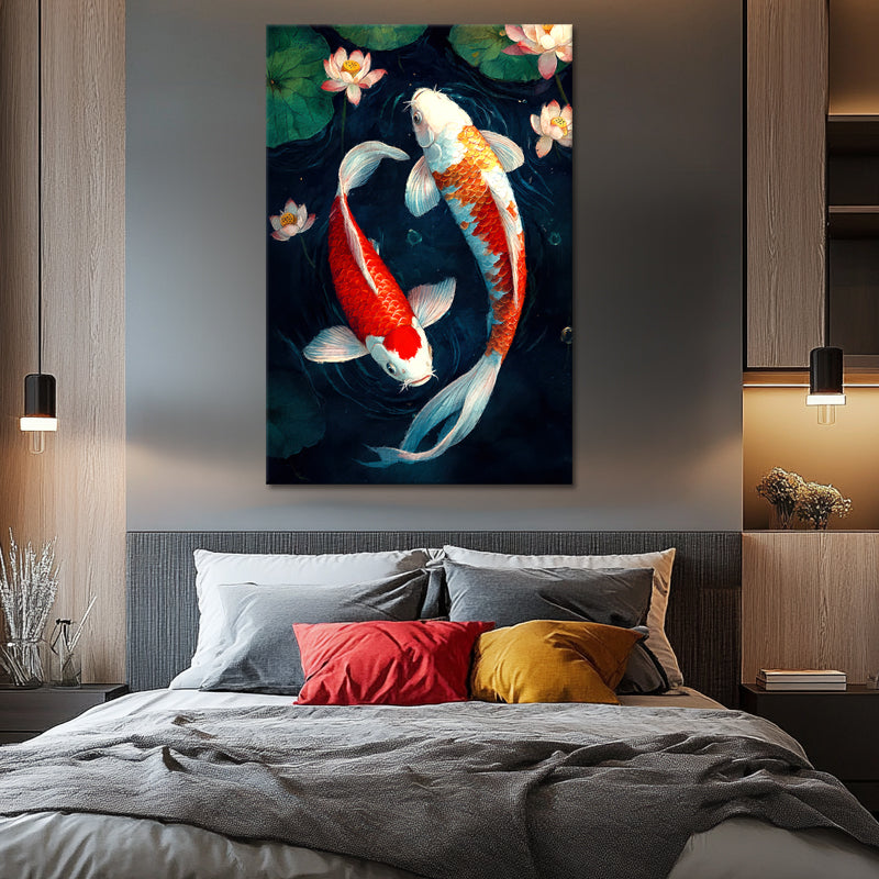 Twee koi karper vissen