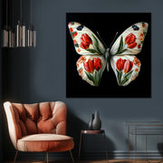 Schmetterling mit Blumen II