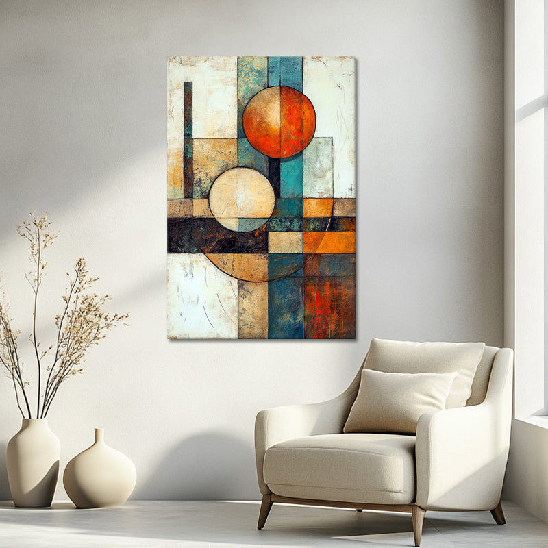 Abstract line schilderij