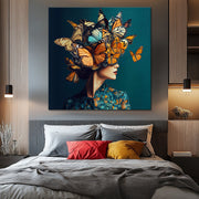 Frau mit Schmetterlingen Kunst I