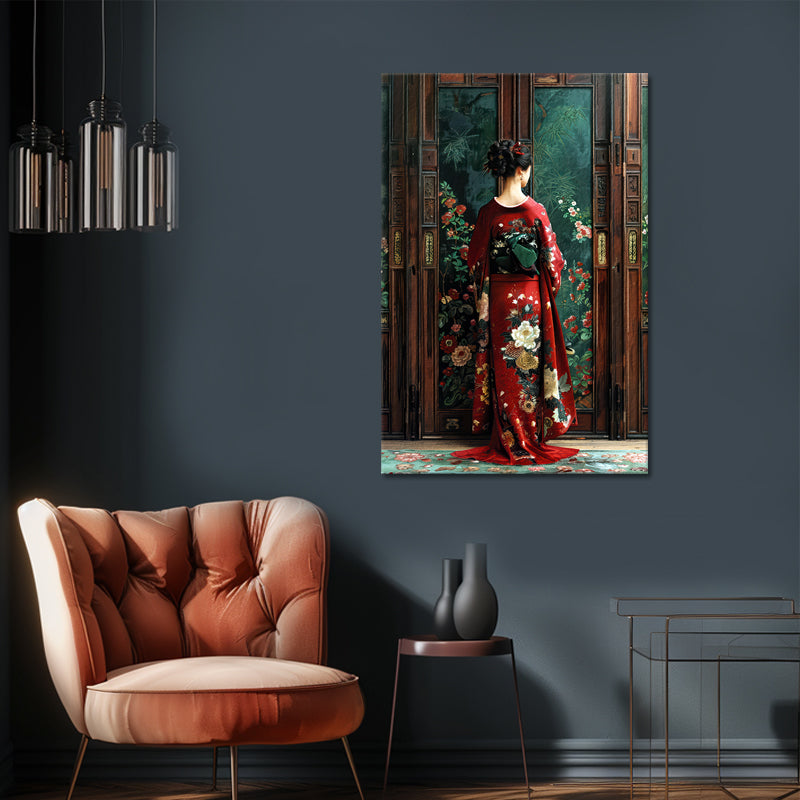 Japanische Frau im Kimono