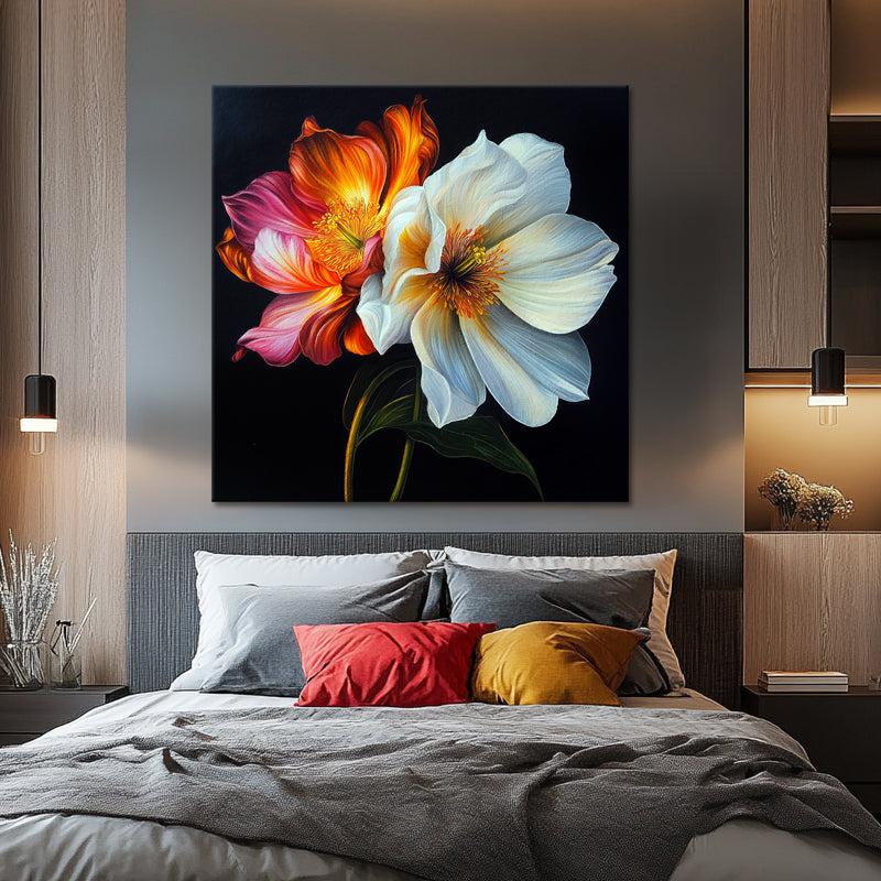 Gemälde mit zwei Blumen