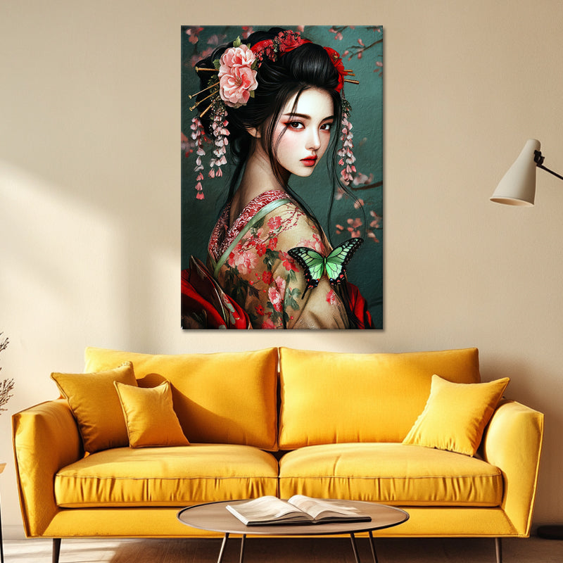 Geisha in traditionele kleding