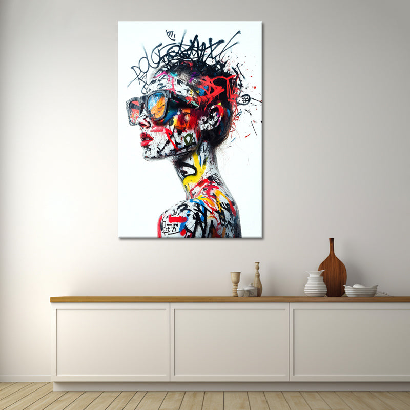 Frau in Graffiti-Art