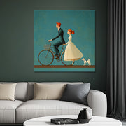Koppel op de fiets