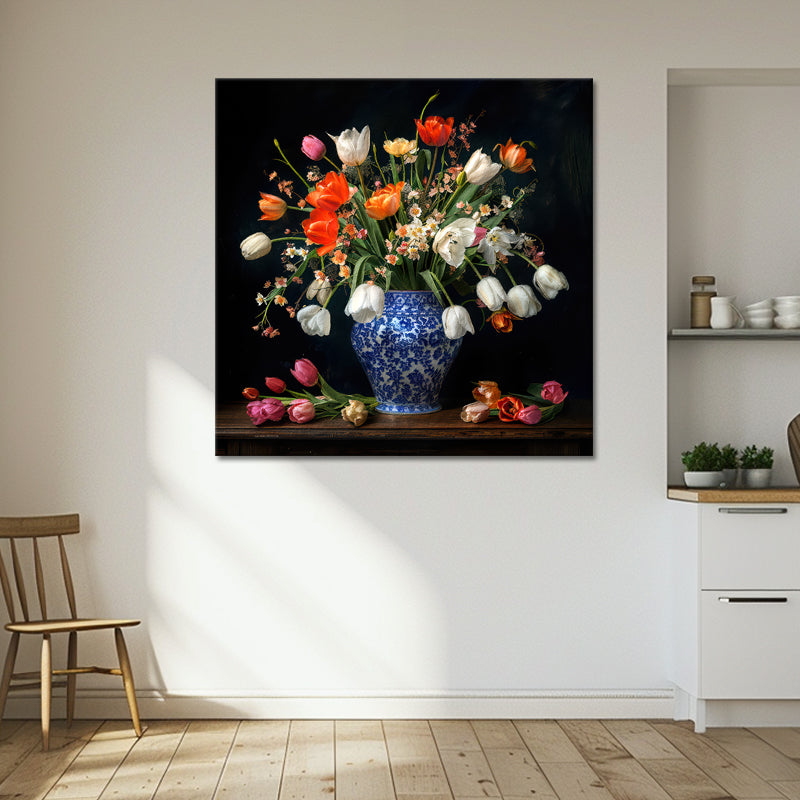 Schöne Vase mit Blumen