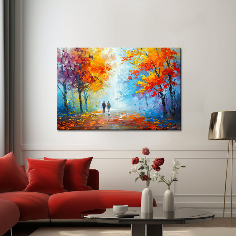 Wandelen schilderij