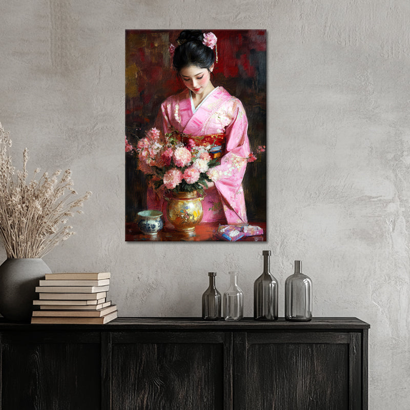 Aziatische vrouw in kimono