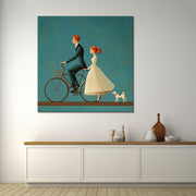 Koppel op de fiets