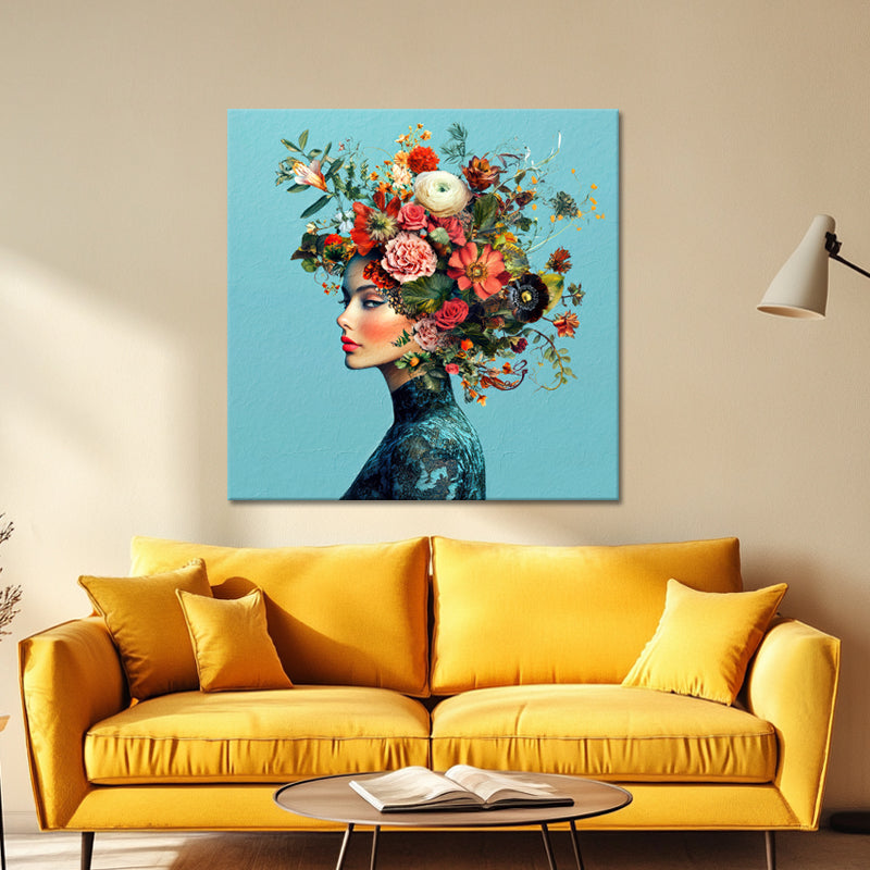 Vrouw met bloemen in het haar II