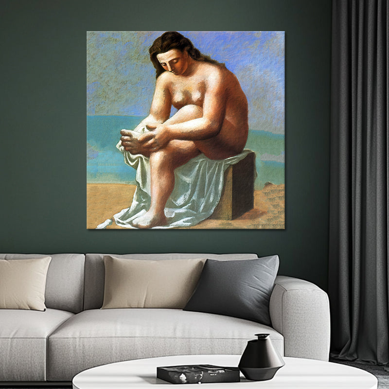 Akt, sich den Fuß abtrocknend - Picasso