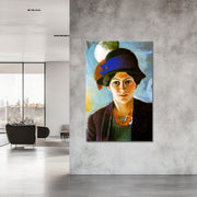 Portrait de la femme de l'artiste avec un chapeau - August Macke