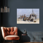 Fischerfrauen am Strand von Scheveningen - Bernard Blommers